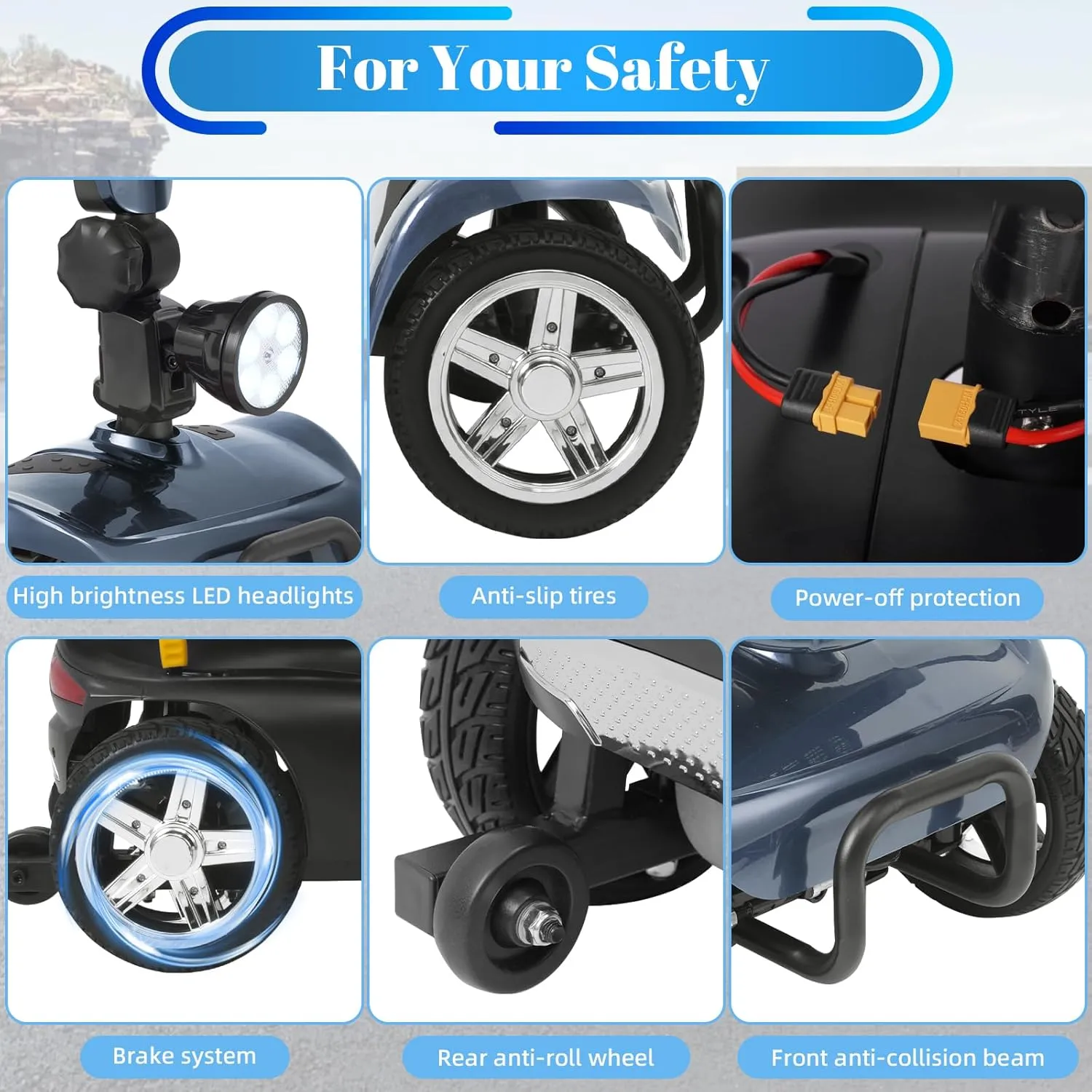 15-45 Miles Ecomobi MS02 4 Wheels Mobility Scooter for Adults/Seniors, 350W Electric Wheelchair Device w/15Ah-25Ah Extended Battery, Dual Baskets, Compact Duty Mobile for Elderly(FSA/HSA Eligible)