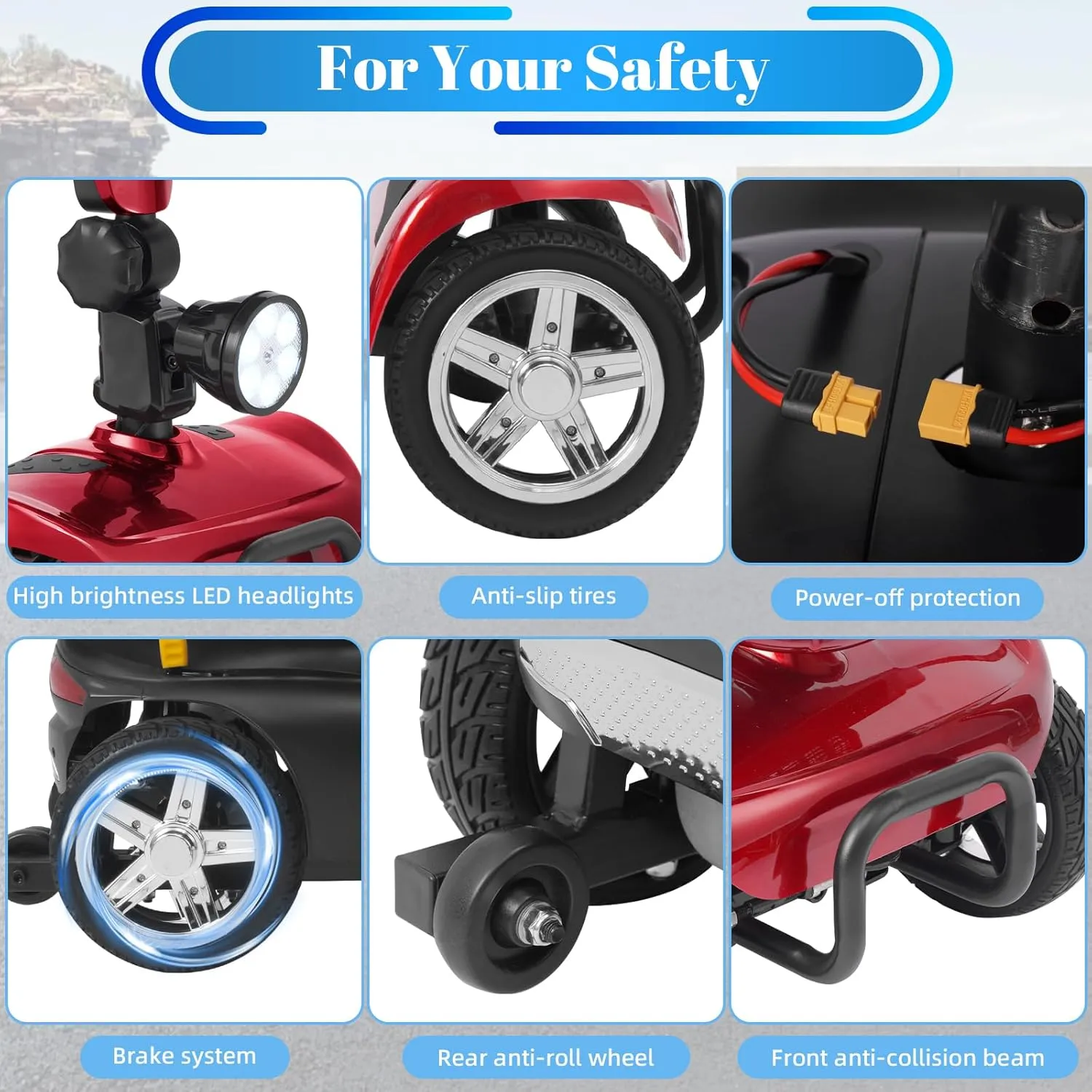 15-45 Miles Ecomobi MS02 4 Wheels Mobility Scooter for Adults/Seniors, 350W Electric Wheelchair Device w/15Ah-25Ah Extended Battery, Dual Baskets, Compact Duty Mobile for Elderly(FSA/HSA Eligible)