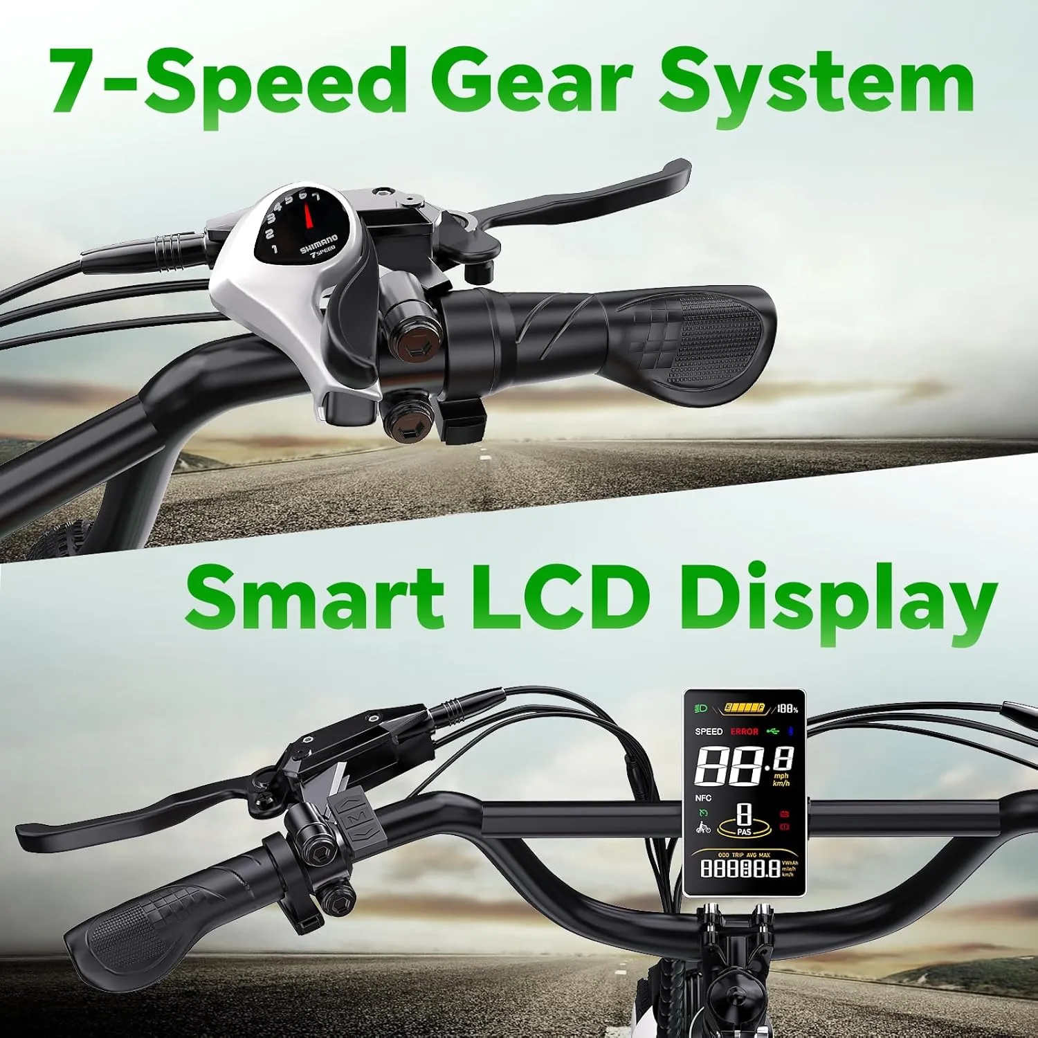 2 Seater Electric Bike, 48V 20AH(𝟗𝟔𝟎𝐖𝐇) Large Removable Battery, 𝟏𝟑𝟎𝟎𝐖 Peak Motor, 20"x 4.0" Fat Tire Ebike for Adults, 80 Miles Max,30 MPH, City Couple E Bike,with Folding Basket