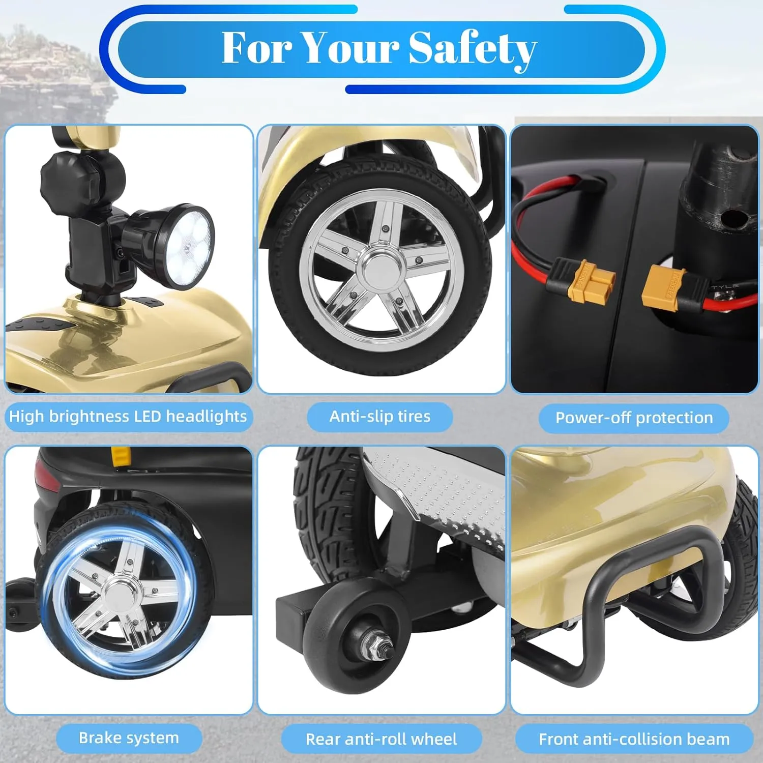 30-60 Miles Ecomobi MS02 Long Range 4 Wheels Electric Mobility Scooter for Adults/Seniors, 350W E-Wheelchair Device w/25Ah Extended Battery, Dual Baskets Compact Mobile for Travel(FSA/HSA Eligible)