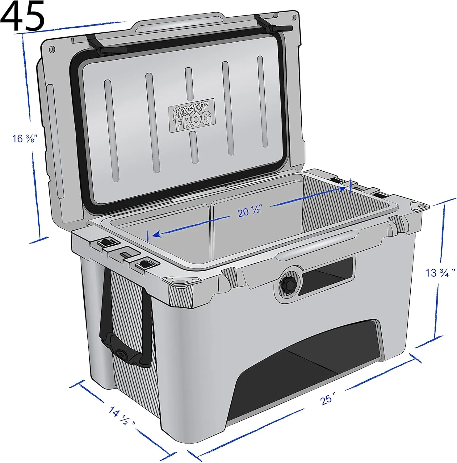45 Camo Quart Ice Chest Heavy Duty High Performance Roto-Molded Commercial Grade Insulated Cooler