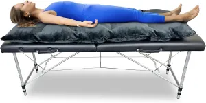 5 Pillow Lash Bed Foam Topper, Soft Comfy Massage Bed Topper, Massage Table Pad Made of Velvet Cover, Angel Hair Fiber Filling, 5 Inches Thick, Black, 72 inches, 182 cm