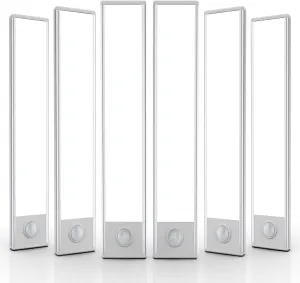 6 Pack Under Cabinet Lighting Wireless, 50 LED Rechargeable Battery Motion Sensor Light Indoor, Stick On Magnetic Closet Lights, Under Counter Lights for Kitchen, Stairs, White 12 in
