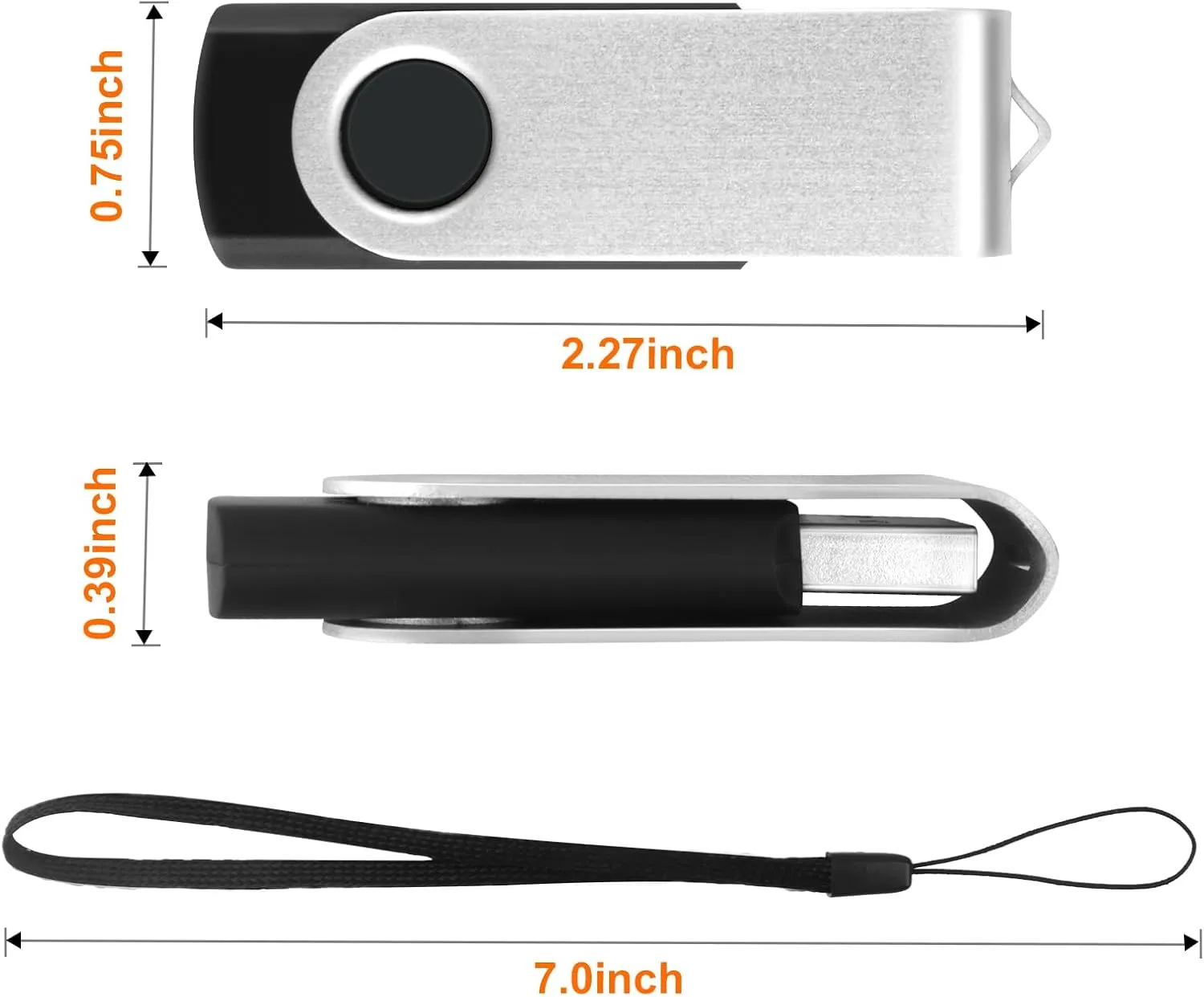 8GB Flash Drive 10 Pack Bulk USB Flash Drives, USB2.0 Thumb Drive USB Stick for Data Storage Backup, Jump Drive Pen Drive Zip Drive Memory Stick with Indicator, USB Storage Flash Drive Swivel Design