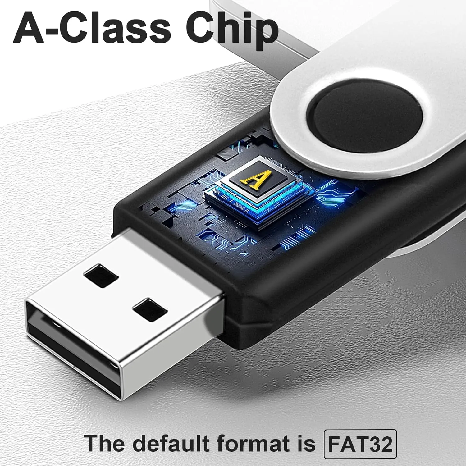 8GB Flash Drive 10 Pack Bulk USB Flash Drives, USB2.0 Thumb Drive USB Stick for Data Storage Backup, Jump Drive Pen Drive Zip Drive Memory Stick with Indicator, USB Storage Flash Drive Swivel Design