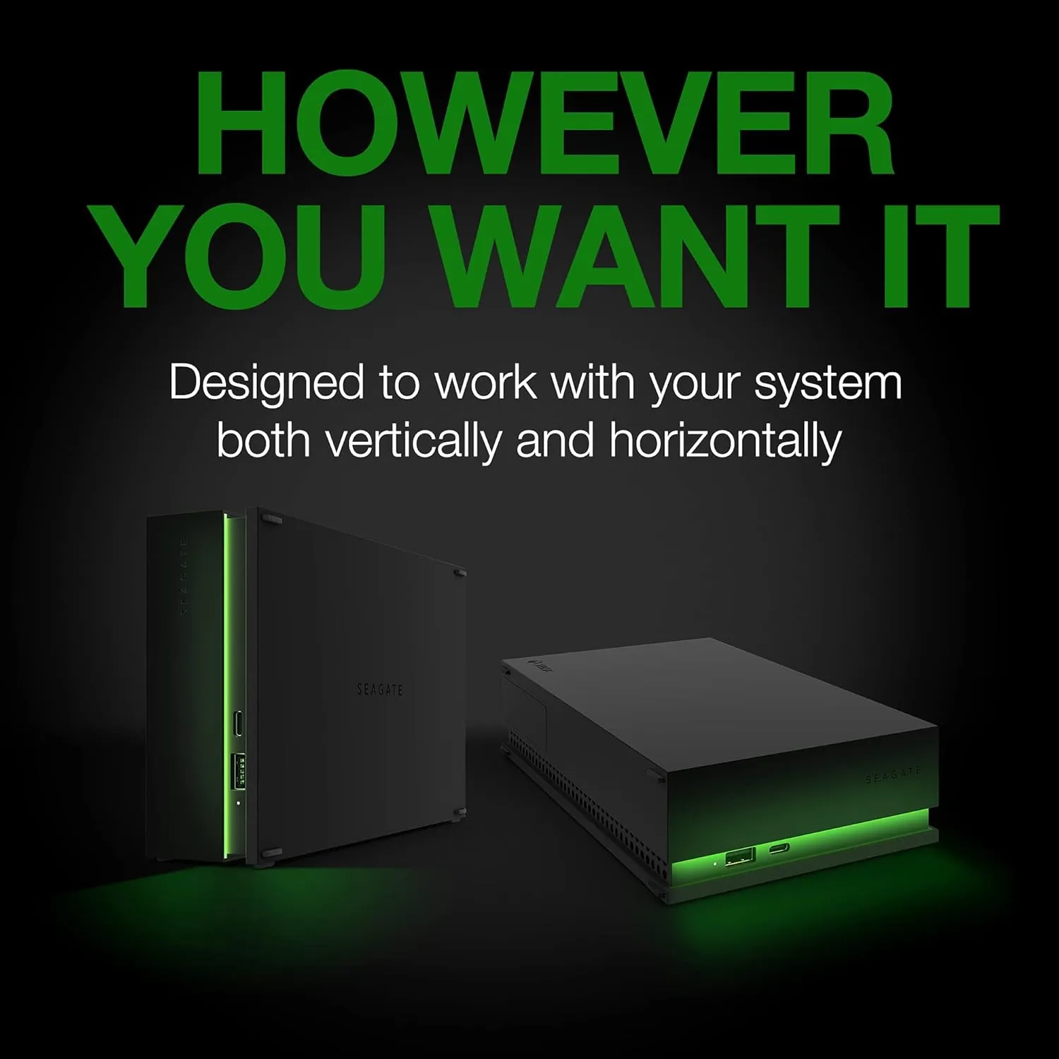 8TB Seagate Game Drive Hub External HDD for Xbox - USB 3.2, Dual USB-C/A, LED Lighting, 3 Year Rescue Services