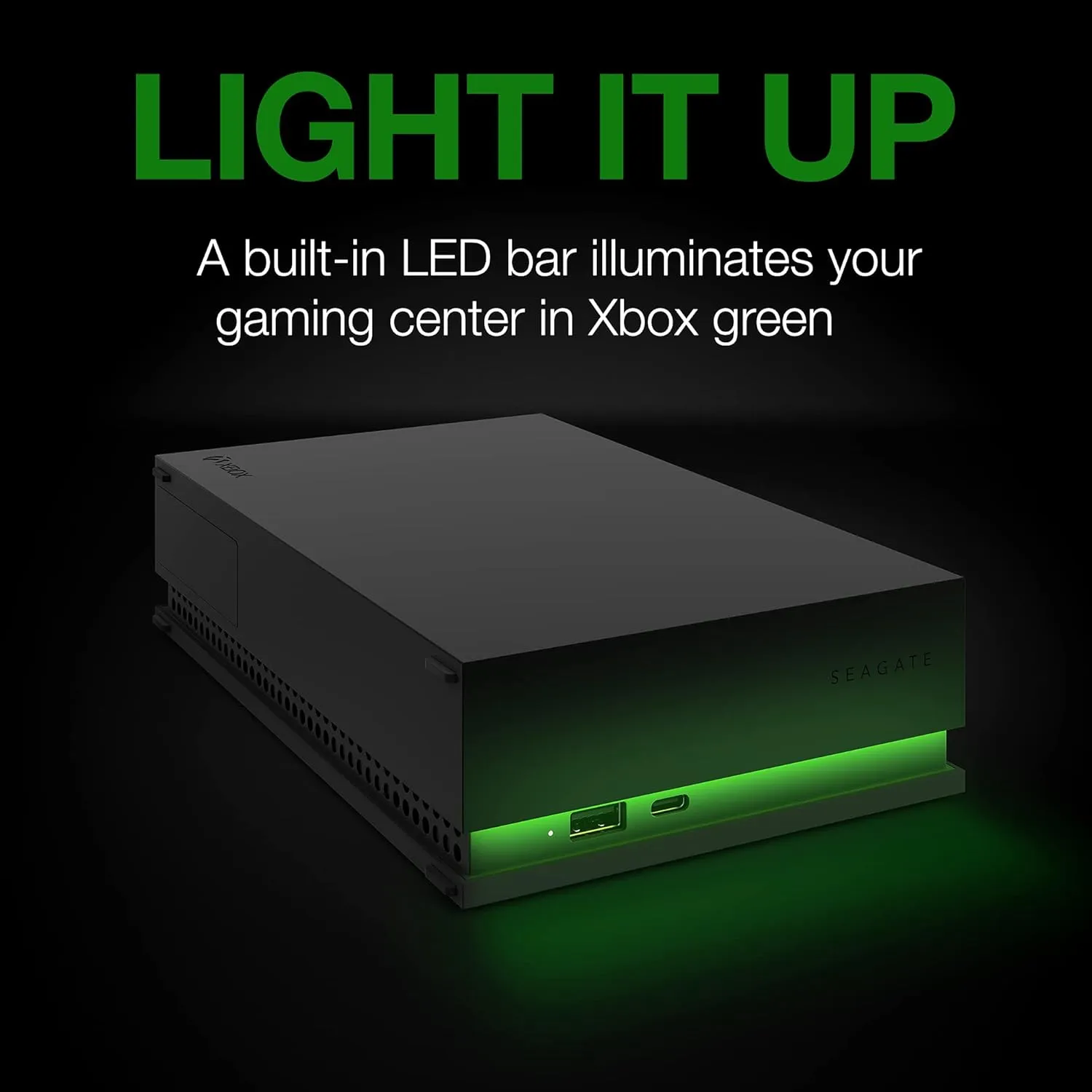 8TB Seagate Game Drive Hub External HDD for Xbox - USB 3.2, Dual USB-C/A, LED Lighting, 3 Year Rescue Services