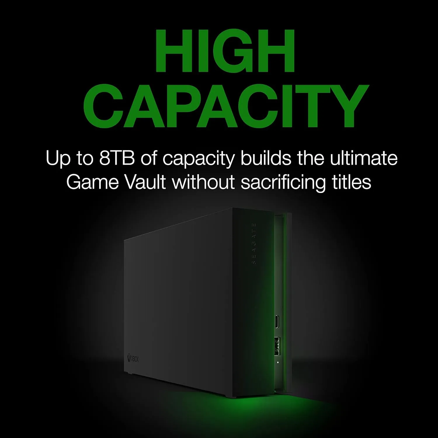 8TB Seagate Game Drive Hub External HDD for Xbox - USB 3.2, Dual USB-C/A, LED Lighting, 3 Year Rescue Services