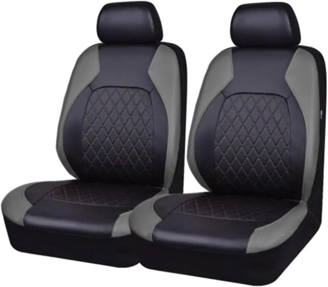 9 Pcs Car Seat Cover Sets for Daewoo NEXIA Hatchback 1995-1997, Leather Seat Cover Waterproof Breathable Nonslip Full Set Seat Covers Interior Accessories,Grey