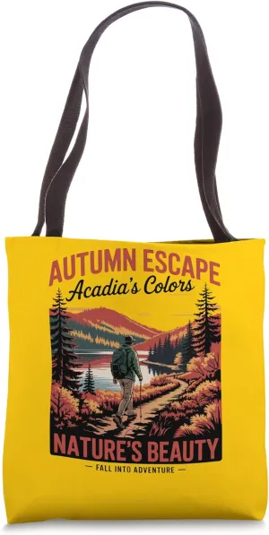 Acadia Hiking Scenic Autumn Coastline Nature Lover Tote Bag