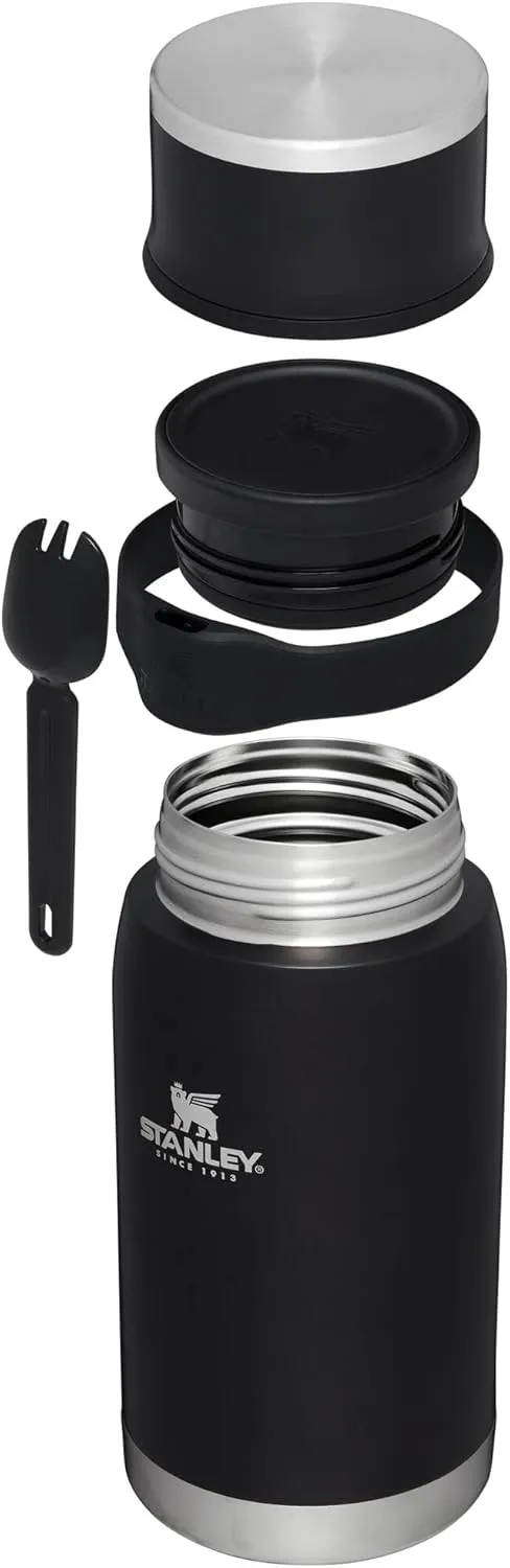 Adventure To-Go Food Jar and Spork | Vacuum Insulated Thermos Food Container | Stainless Steel | BPA-Free