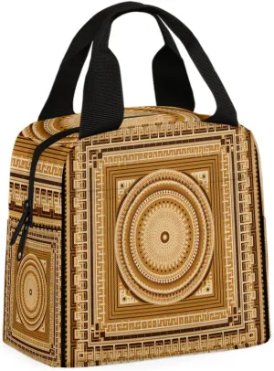 African Tribe Lunch Bag Tribe Mystical Tote Lunch Bag Reusable Lunch Box Leakproof Cooler Bag
