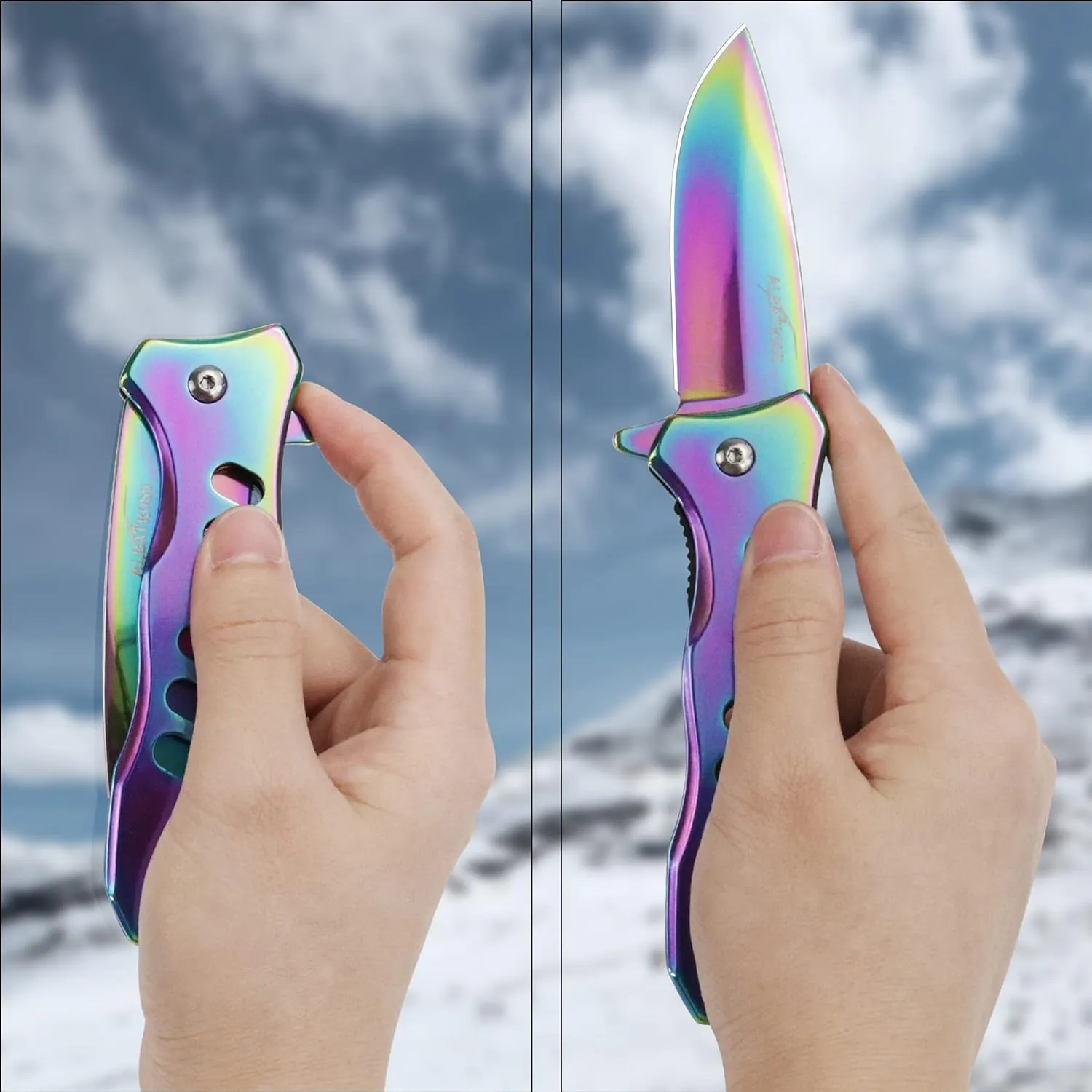 ALBATROSS Multifunction Folding Pocket Knife with Glass Breaker, Seatbelt Cutter, Spring Assisted Open, 440C Stainless Steel 3" Blade, 7.5" Overall (Multi)