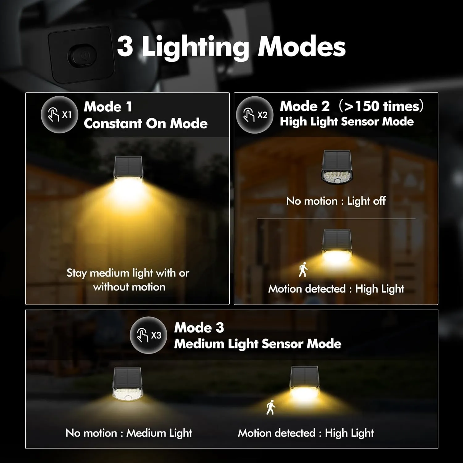 AloftSun Solar Motion Sensor Outdoor Lights,Waterproof Motion Sensor Spot Lights- 30 LED/3 Modes Solar Powered Spotlights,Landscape Lighting for Yard and Garden, Warm White,6 Pack