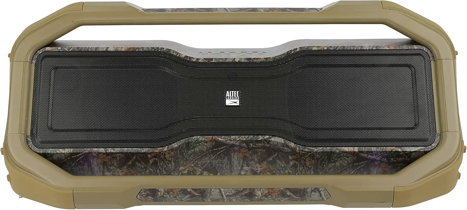 Altec Lansing x Realtree ROCKBOX XL Wireless Bluetooth Speaker, Portable Waterproof with 20 Hour Playtime and 5 Illuminating LED Light Modes, Floating Speaker for Indoors and Outdoors