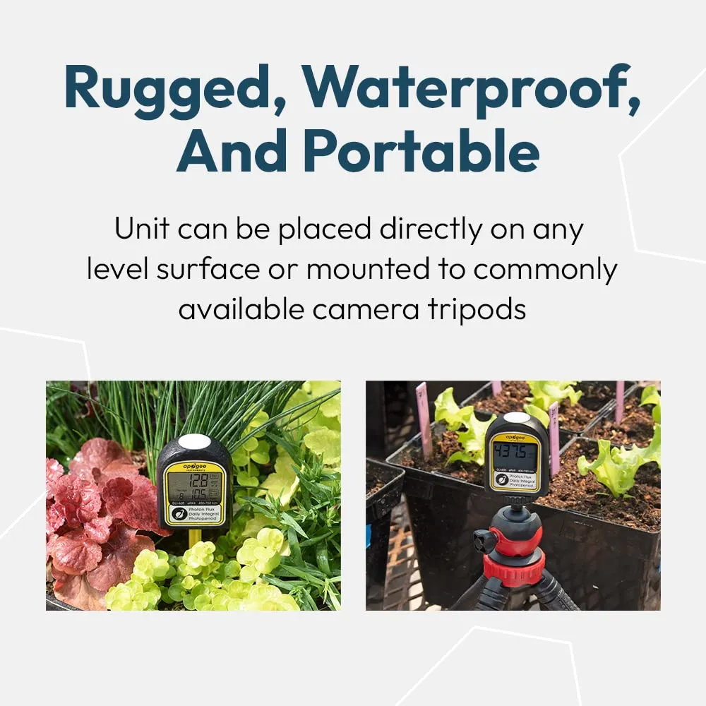 Apogee Instruments DLI-600 ePAR, Daily Light Integral, and Photoperiod Meter - ePAR 400-750 nm Light Measurement Tool for Plants & Agriculture