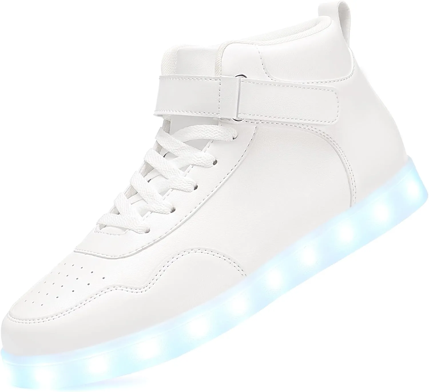 APTESOL Unisex LED Shoes High Top Light Up Sneakers for Women Men