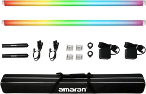 Aputure Amaran PT4c 2 Light Kit,Pixel Tube Light,16 RGBWW Pixels Tube LED,32W Power (120cm/47.2Inch) Amaran T4C