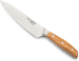 Arcos Jose Andres Chef Knife | 8-Inch Forged Knife for Professional Culinary Precision | NITRUM Stainless Steel Blade with Silk Edge | Ergonomic Light Brown Holm Oak Handle