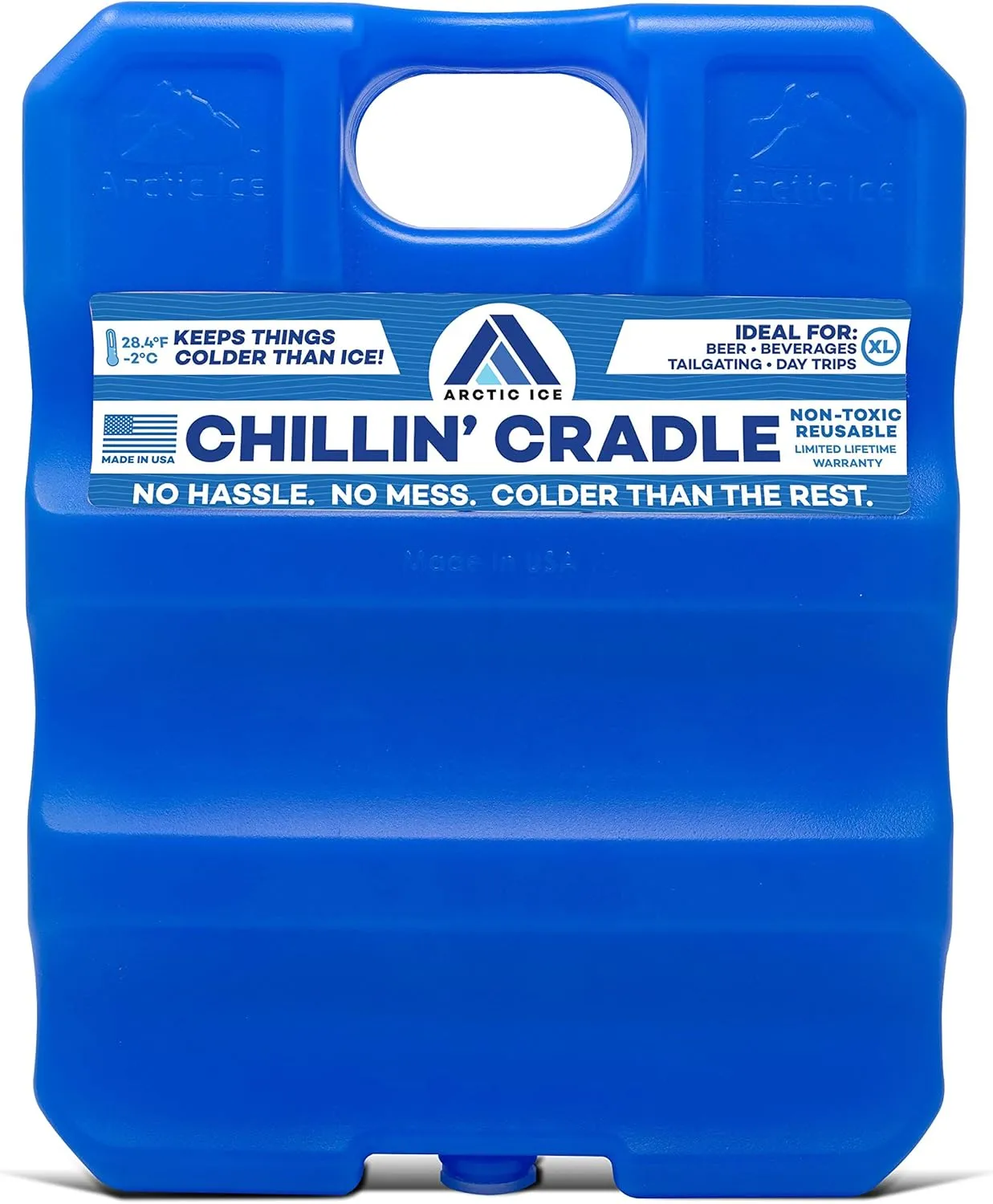Artic Ice Chillin’ Cradle Series, Long Lasting Reusable Ice Pack, X-Large, Blue, 5 LB