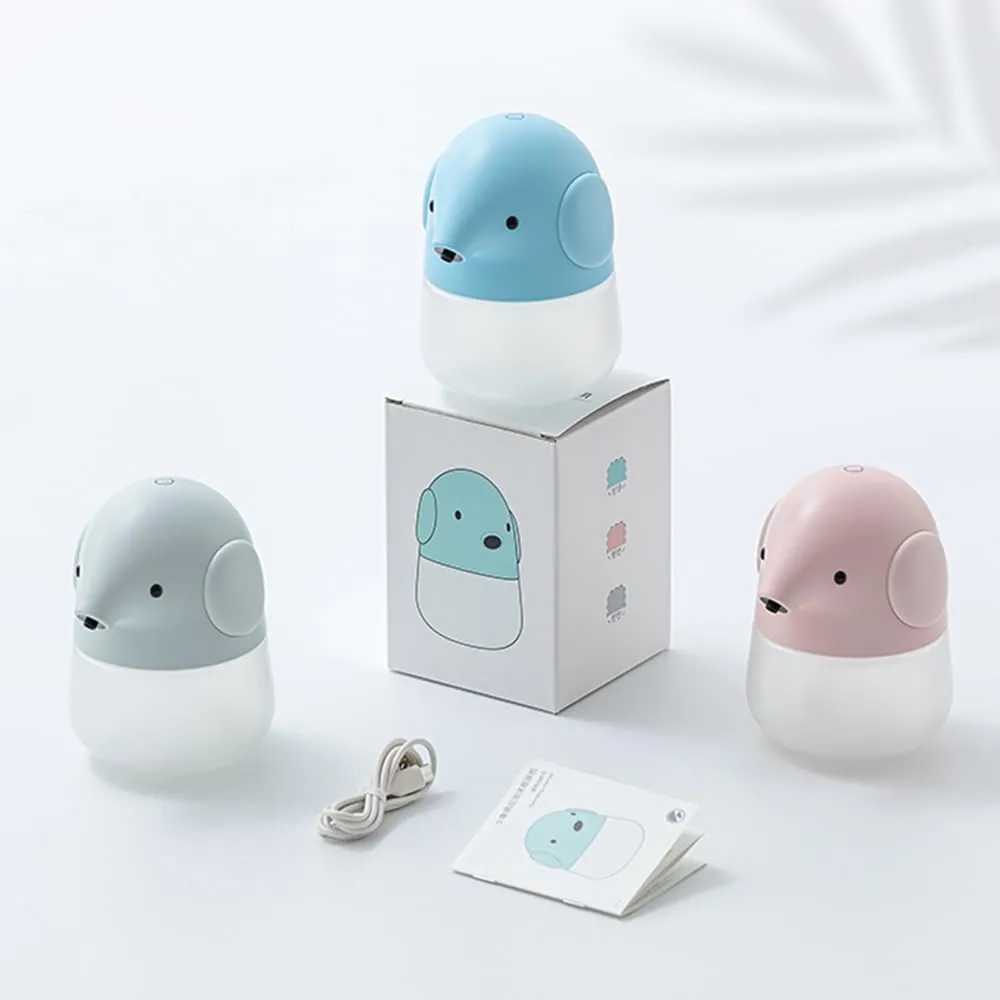 Automatic Soap Dispenser for Kids- Cute Pink Elephant Touchless Foaming Hand Soap Dispenser, Waterproof & USB Rechargeable, 13.5oz/ 400ml for Bathroom Countertop, Kitchen, Preschool Children