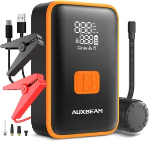 Auxbeam Jump Starter with Air Compressor, 3500A Jumper Box for Car Battery Portable (8 Gas/4.0L Diesel) with 150PSI Cordless Auto-Shutoff Tire Inflator, 12V Battery Jump Pack for Compact Vehicle