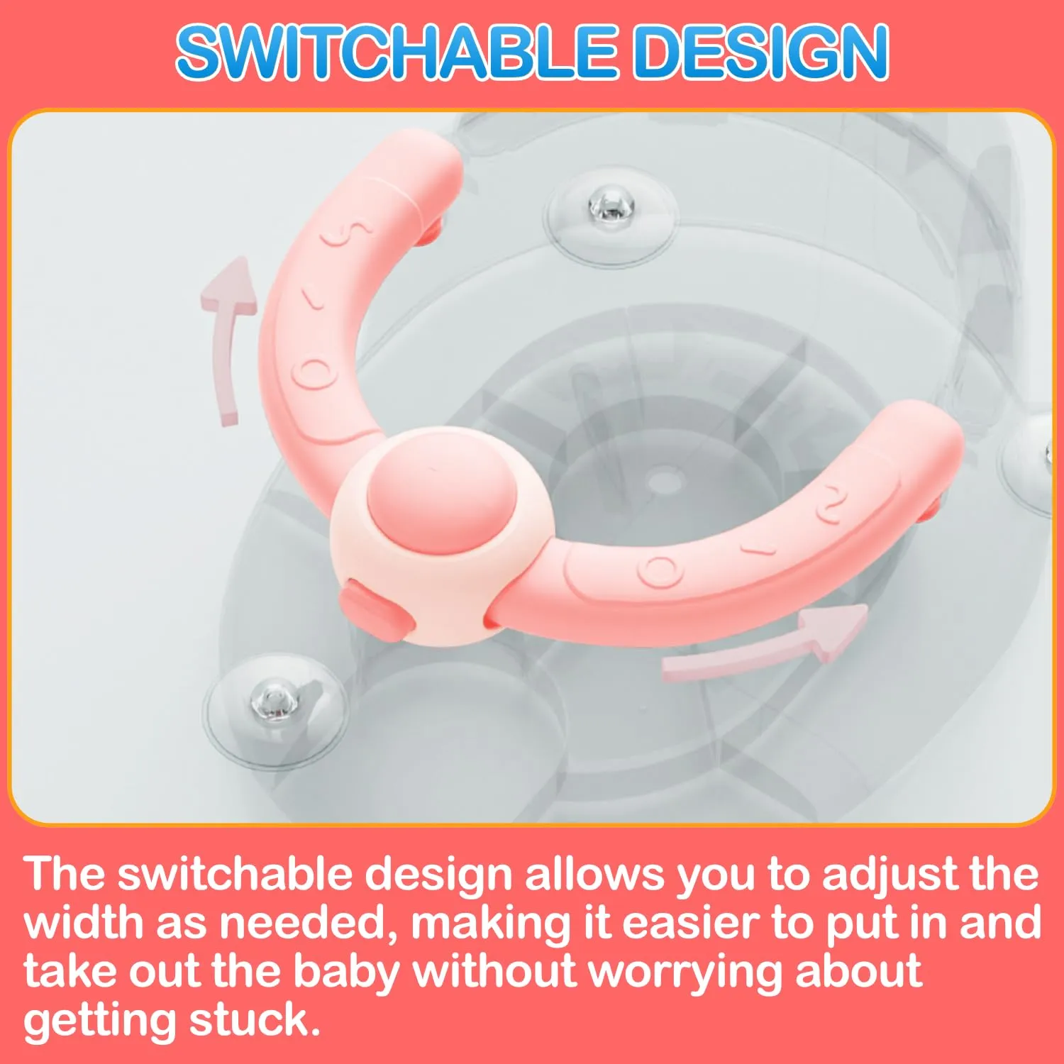 Baby Bath Seat, Bath Seat for Baby 6 Month & up, Baby Bath tub Seat with Suction Cups, Non-Slip, Detachable, Pink
