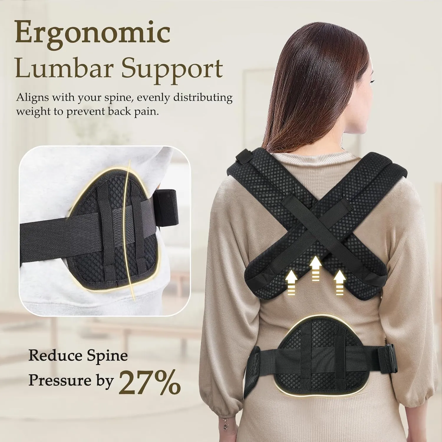 Baby Carrier with Lumbar Support, Ergonomic Infant Carrier Newborn to Toddler, Reversible Front Facing Baby Carrier with Hanging Ring, Easy Adjustable Toddler Holder for Mom Dad, Black