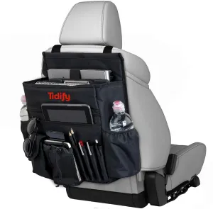 Back Seat Car Organizer with Dedicated Tablet and Laptop Storage Stabilizing Side Straps Soft Adjustable Shoulder Strap and Hardened Buckles Your Office Away from Office