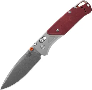 Benchmade - Bugout 535 EDC Knife with Grey/Redstone Aluminum & Richlite Handle (535-09)