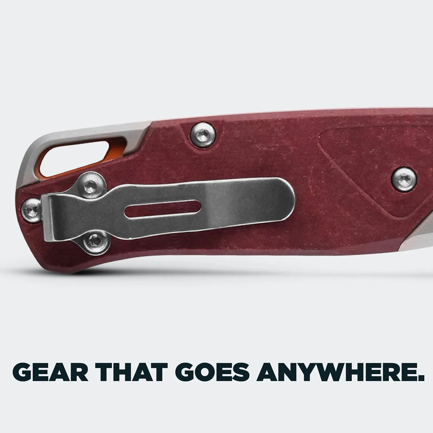 Benchmade - Bugout 535 EDC Knife with Grey/Redstone Aluminum & Richlite Handle (535-09)
