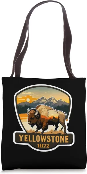 Bison Yellowstone National Park Buffalo Wyoming Montana Tote Bag