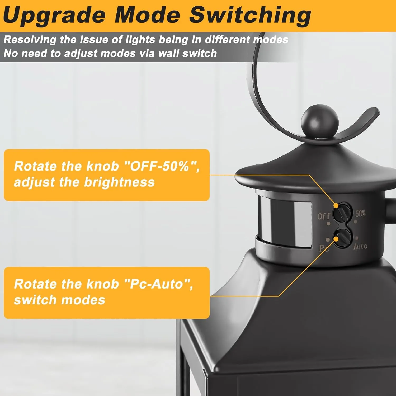 Black Motion Sensor Outdoor Light, 16" Dusk to Dawn Outdoor Lighting, Exterior Wall Sconce Waterproof, Large Outside Lamps for House, Modern Wall Mount Porch Lanterns 3 Modes, 1 Pack
