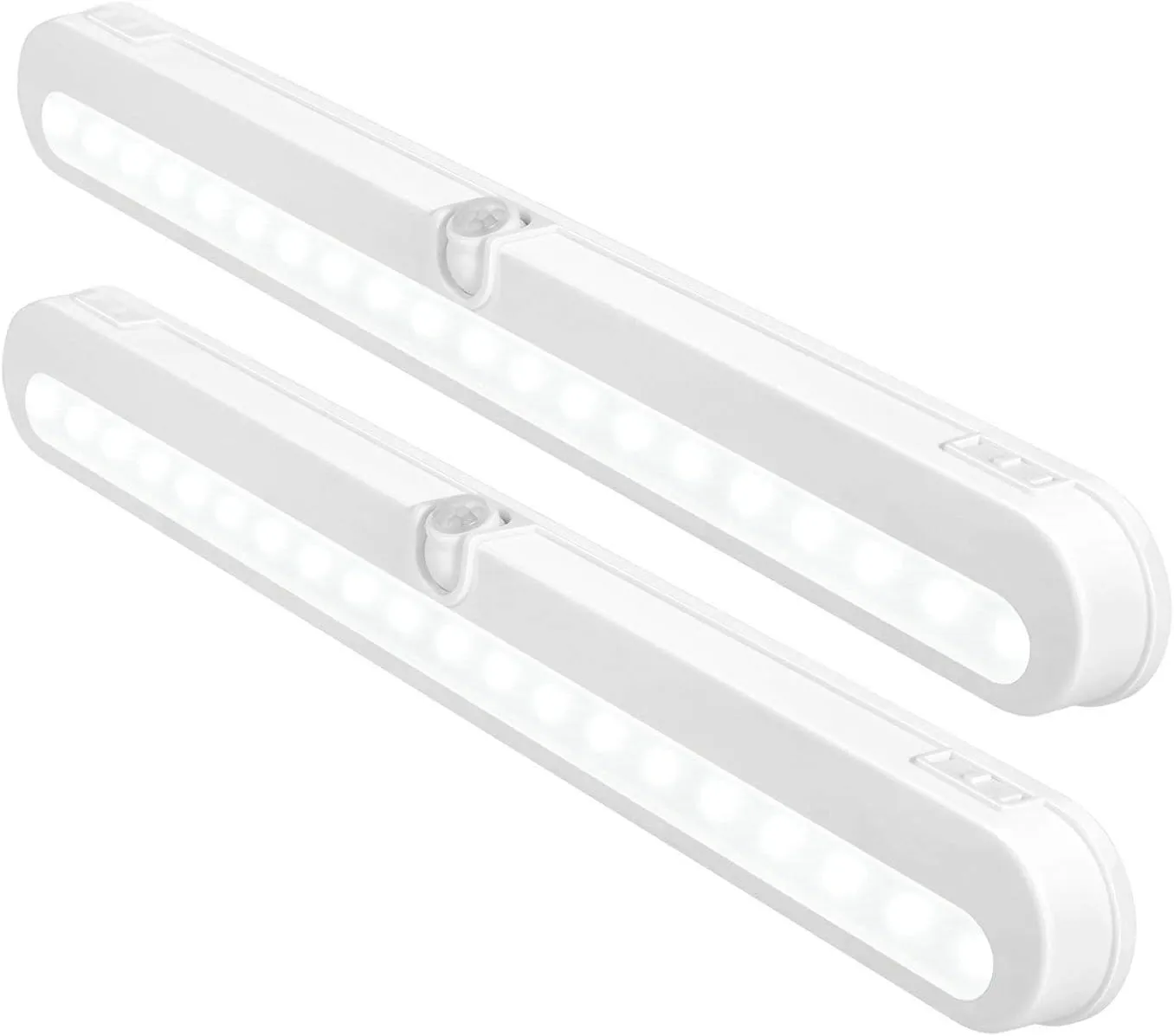 BLS T01L LED Closet Light Super Bright 20 LED Under Cabinet Lighting Battery Powered/DC Input Wireless Motion Sensing Light, Auto On Off Switch, Motion Sensor & Light Sensor, 2 Pack