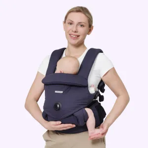 bonoch Baby Carrier Newborn to Toddler - EaseFit Adjust Knob for Baby Hip Healthy Develop, Ergonomic Cotton Infant Carrier, Dual Lock Belt, Storage Bottle Pocket, 3 Bibs, 7-40lbs, Shower Gifts