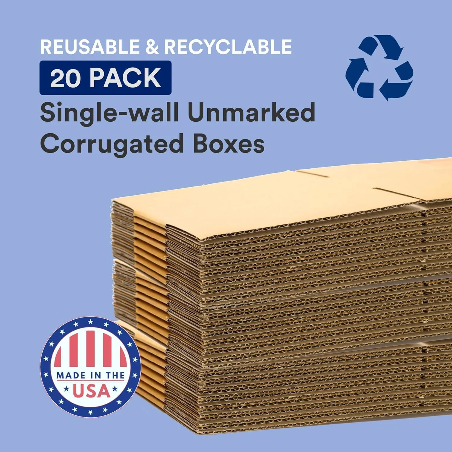 BOX USA Moving Boxes Medium 18"L x 14"W x 12"H 20-Pack | Corrugated Cardboard Box for Shipping, Mailing, Packing, Packaging and Storage