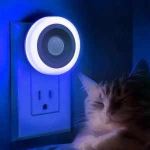 Briignite Motion Sensor Night Light Blue, [2 Pack] Night Lights Plug into Wall, Auto On/Off Motion Activation Nightlight, Energy-Saving 0.6W LED Blue Night Light, Ideal for Kids, Bedroom, Bathroom