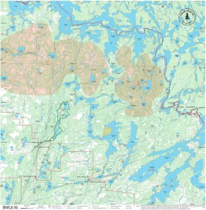 BWCA Map - BWCA 06 – Waterproof, Durable Cloth Map for Canoeing, Hiking, and Camping by True North Map Company