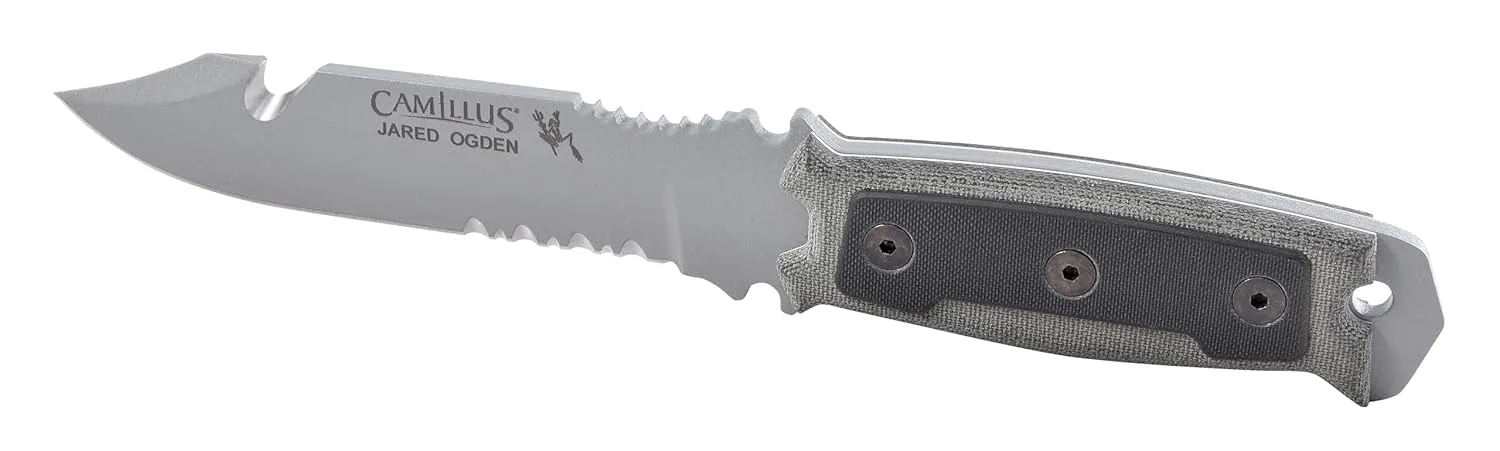 Camillus SKOL 10.5" Collectable Durable Corrosion-Resistant 1095 Carbon Steel Full Tang Construction Fixed Blade Knife with Molded ABS Sheath & 360-degree Belt Clips
