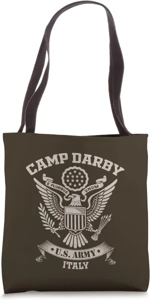 Camp Darby Veteran Italy US Military Base Vintage Gift Tote Bag