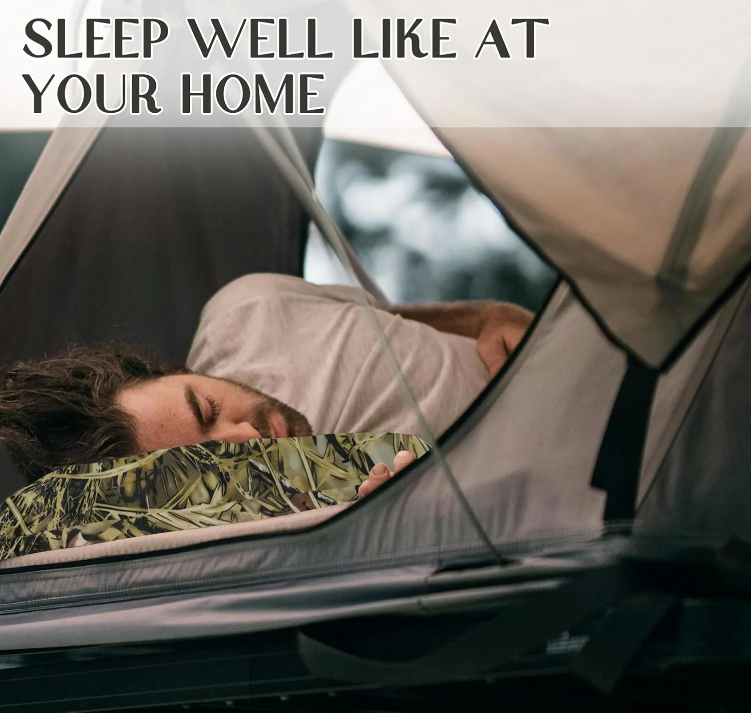 Camping Pillow Shredded Memory Foam Travel Pillows for Sleeping Compressible Lightweight Camp Pillow Washable Backpacking Pillow for Camping & Hiking Firm Supportive Small Pillow for Travel