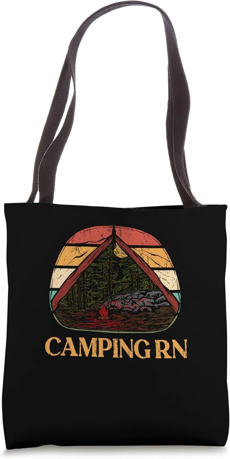 Camping RN Camper Forest Camp Jungle Vacation Wildlife Tote Bag