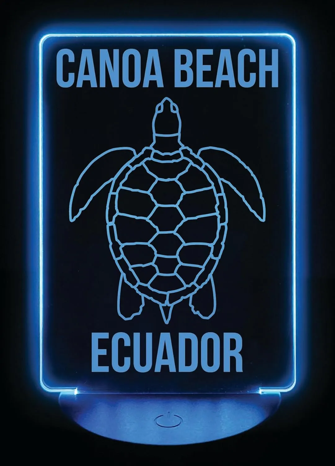 Canoa Beach Ecuador Turtle Souvenir Acrylic Color Changing LED Night Light with Remote and USB Plug Single