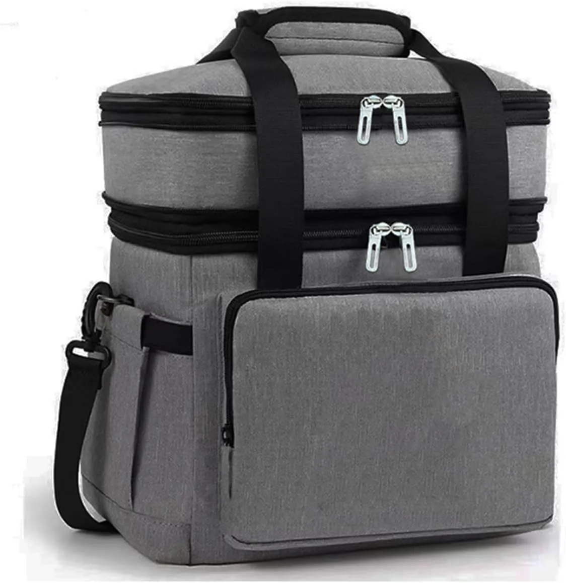 Car Camping Coolers for Acura Legend/NSX/RL/RLX/RSX/SLX/TL/TSX/Vigor, Leak Proof Cooler, Portable Lightweight Ice Chest Box, Compartments Waterproof Insulated Bag,B-Grey