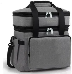 Car Camping Coolers for Acura Legend/NSX/RL/RLX/RSX/SLX/TL/TSX/Vigor, Leak Proof Cooler, Portable Lightweight Ice Chest Box, Compartments Waterproof Insulated Bag,B-Grey