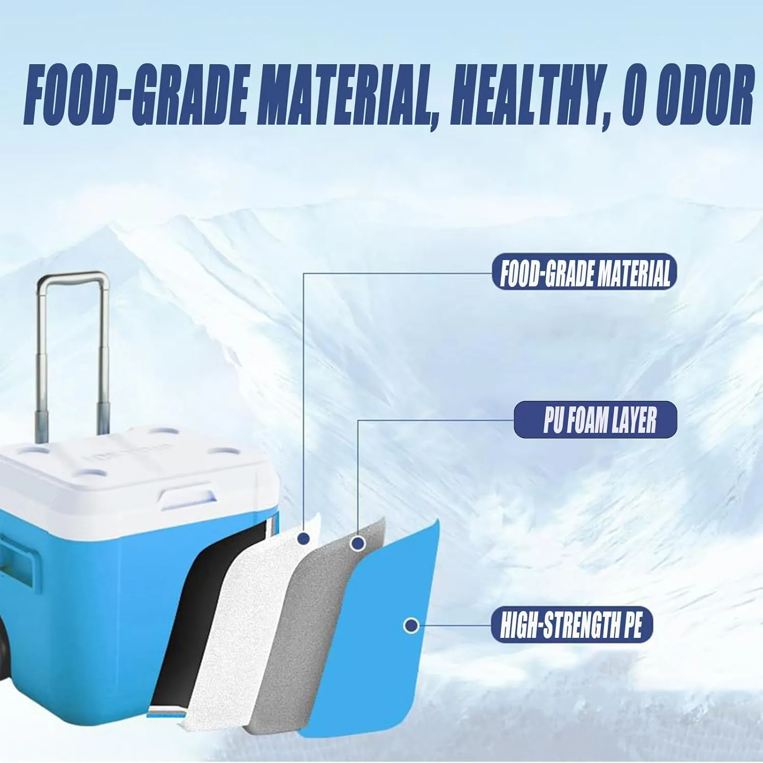 Car Camping Coolers for Aston Martin DB12/DBS/DBX/Valhalla/Valiant/Valkyrie/Valour, Leak Proof Cooler, Portable Lightweight Ice Chest Box, Compartments Waterproof Insulated Bag,A-Blue