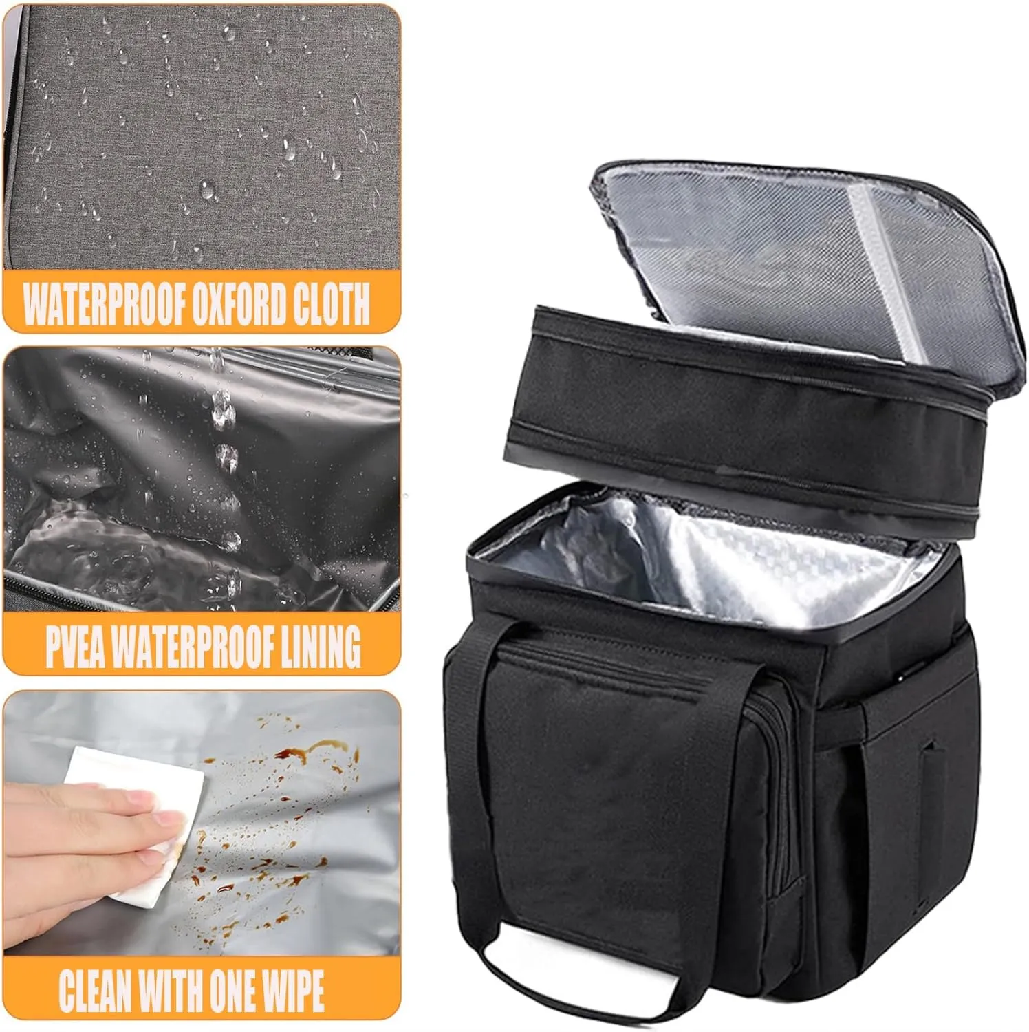 Car Camping Coolers for Citro?n C1/C2/C3/C4/C5/C4 Cactus/C4 Picasso/C5 Aircross, Leak Proof Cooler, Portable Lightweight Ice Chest Box, Compartments Waterproof Insulated Bag