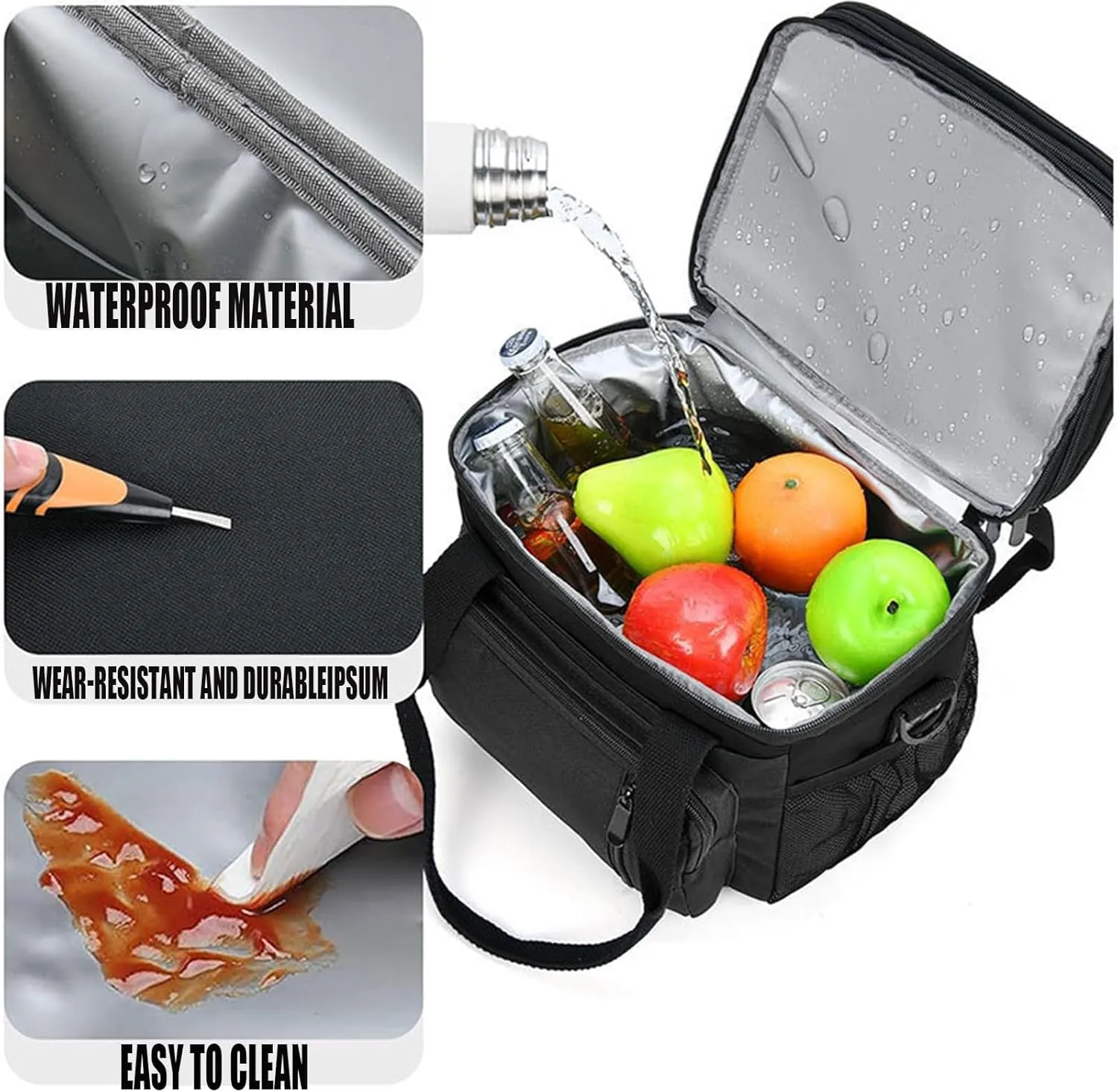 Car Camping Coolers for Citro?n C1/C2/C3/C4/C5/C4 Cactus/C4 Picasso/C5 Aircross, Leak Proof Cooler, Portable Lightweight Ice Chest Box, Compartments Waterproof Insulated Bag