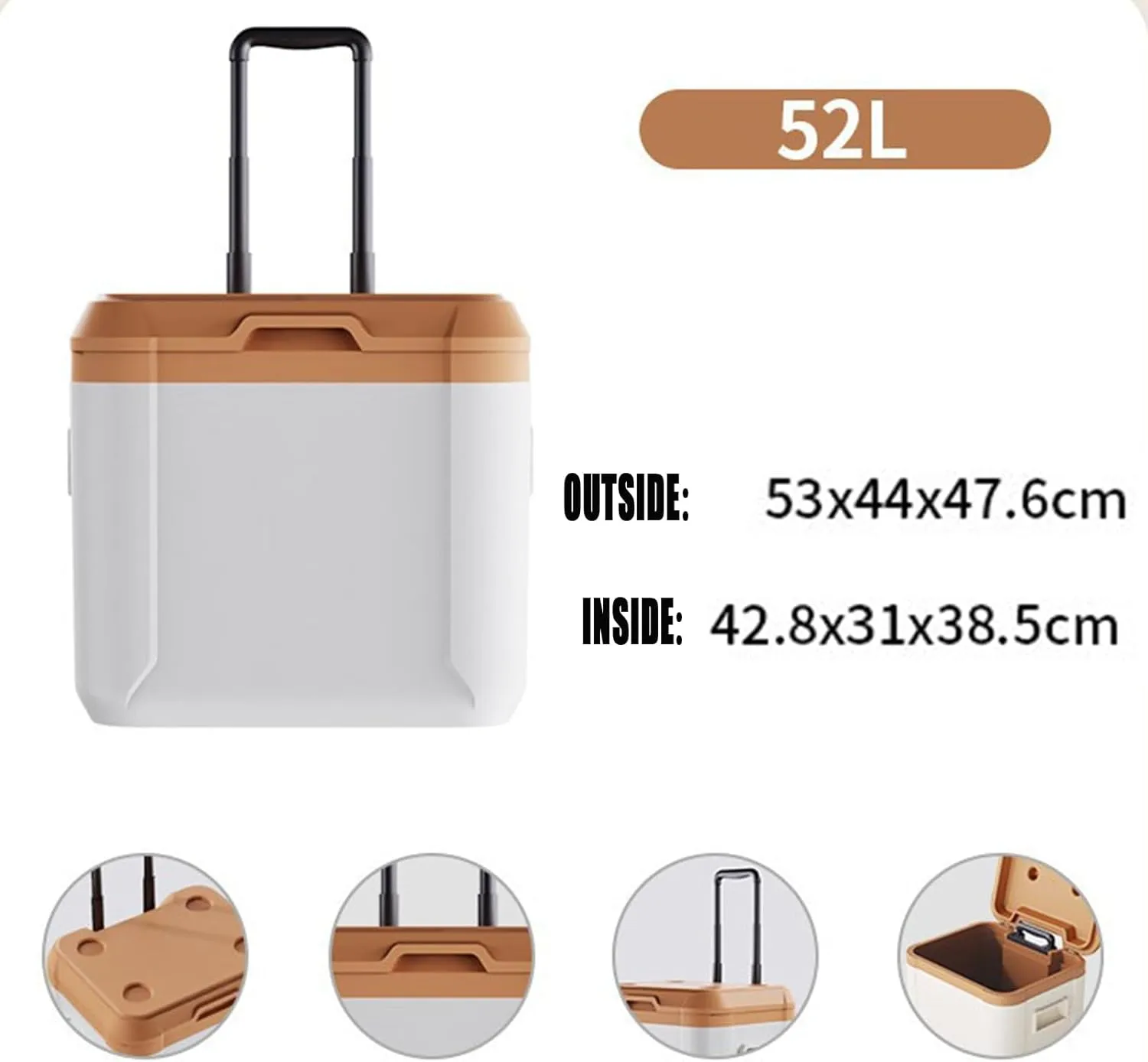 Car Camping Coolers for Toyota C-HR/Camry/Corolla/HiAce/Hilux, Leak Proof Cooler, Portable Lightweight Ice Chest Box, Compartments Waterproof Insulated Bag