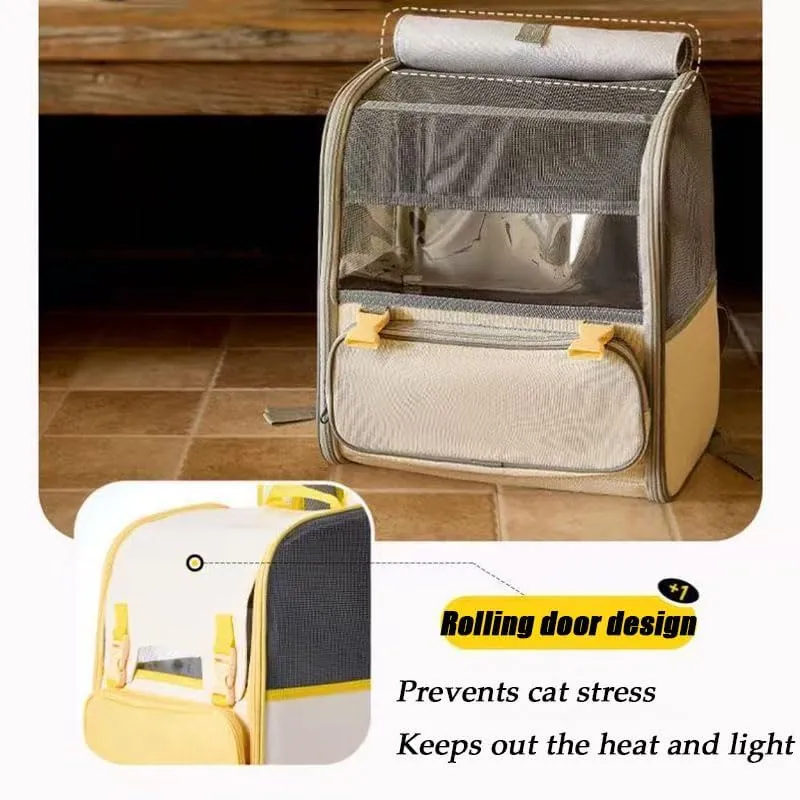 Car Cat Carrier for Jaguar, Pet Carrier Travel Bag for Small Medium Cats with Mesh Ventilation, Breathable Foldable for Airplane, Car, Vet Visits,Grey